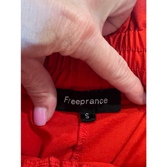 Women's Pants Casual Red Trouser Paper Bag Pants Elastic Waist SZ S - Picture 4 of 5